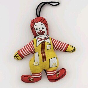 Vintage Ronald McDonald Plush Hanging Charm Christmas Tree Ornament 1980s